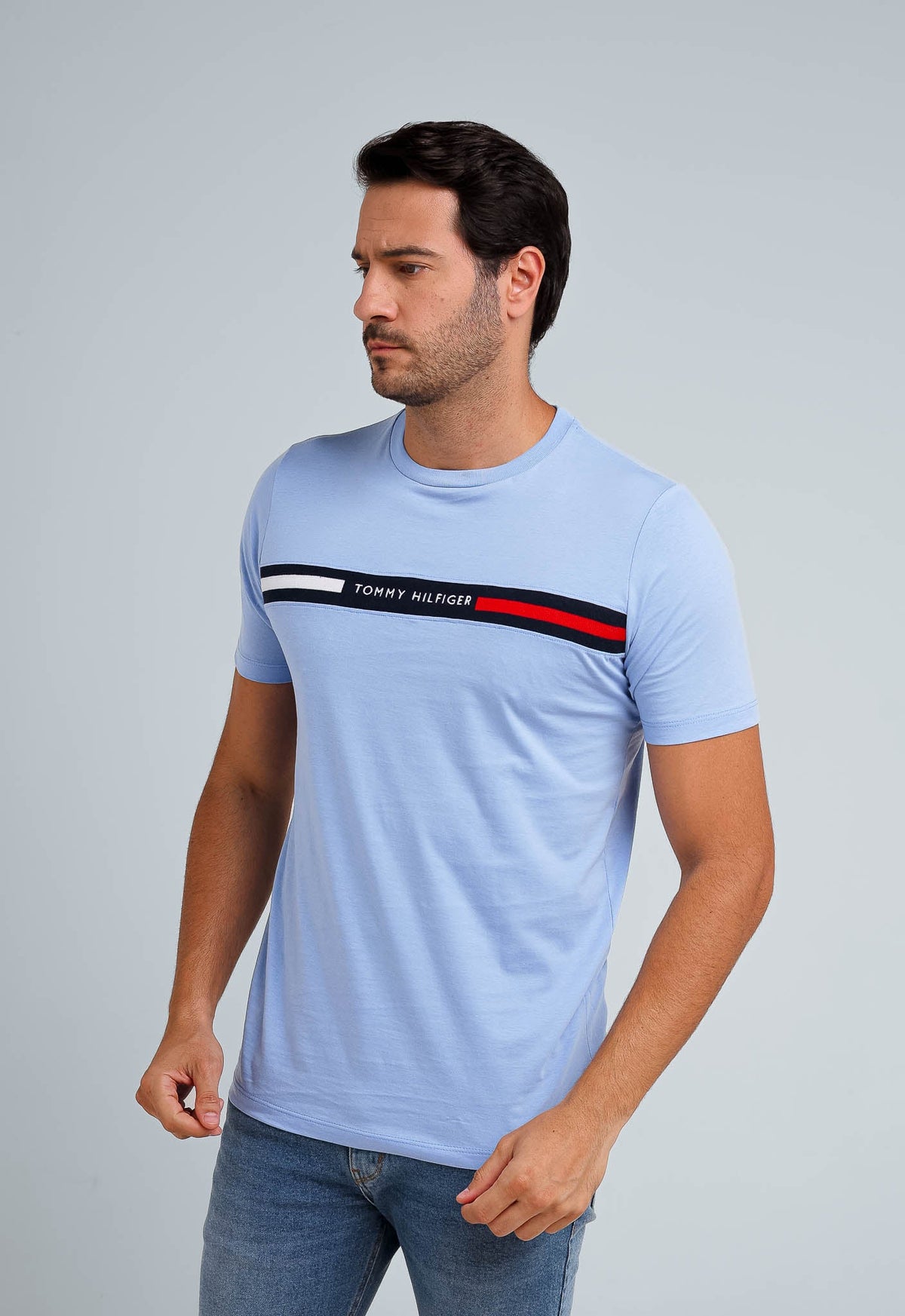 Camiseta Tommy Hilfiger Logo Faixa Colorida - Henri Store