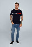 Camiseta Tommy Hilfiger Logo Faixa Tricolor - Henri Store
