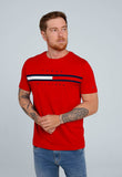 Camiseta Tommy Hilfiger Logo Faixa Tricolor - Henri Store