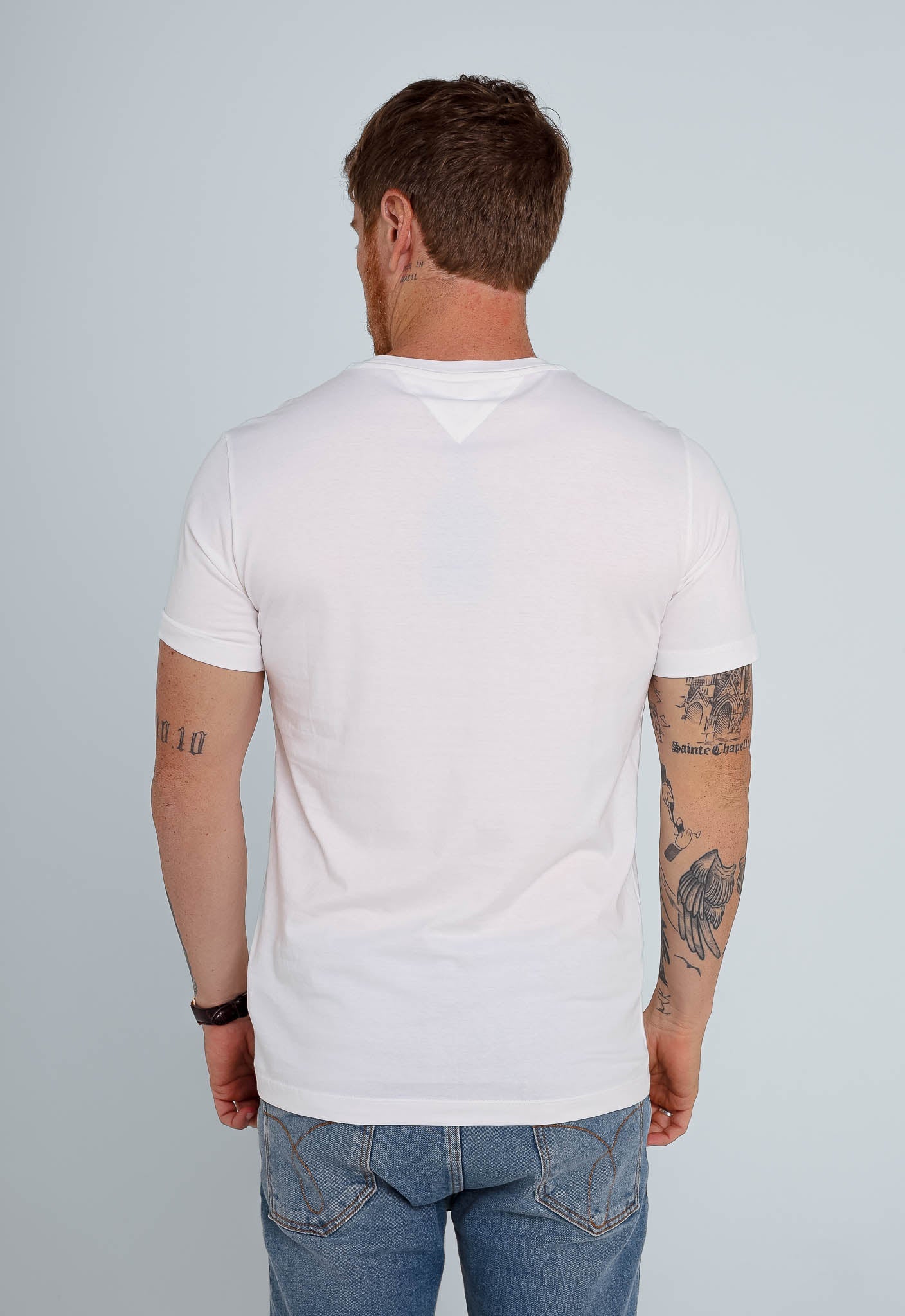 Camiseta Tommy Hilfiger Logo Faixa Tricolor - Henri Store
