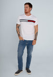 Camiseta Tommy Hilfiger Logo Faixa Tricolor - Henri Store