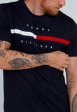 Camiseta Tommy Hilfiger Logo Faixa Tricolor - Henri Store