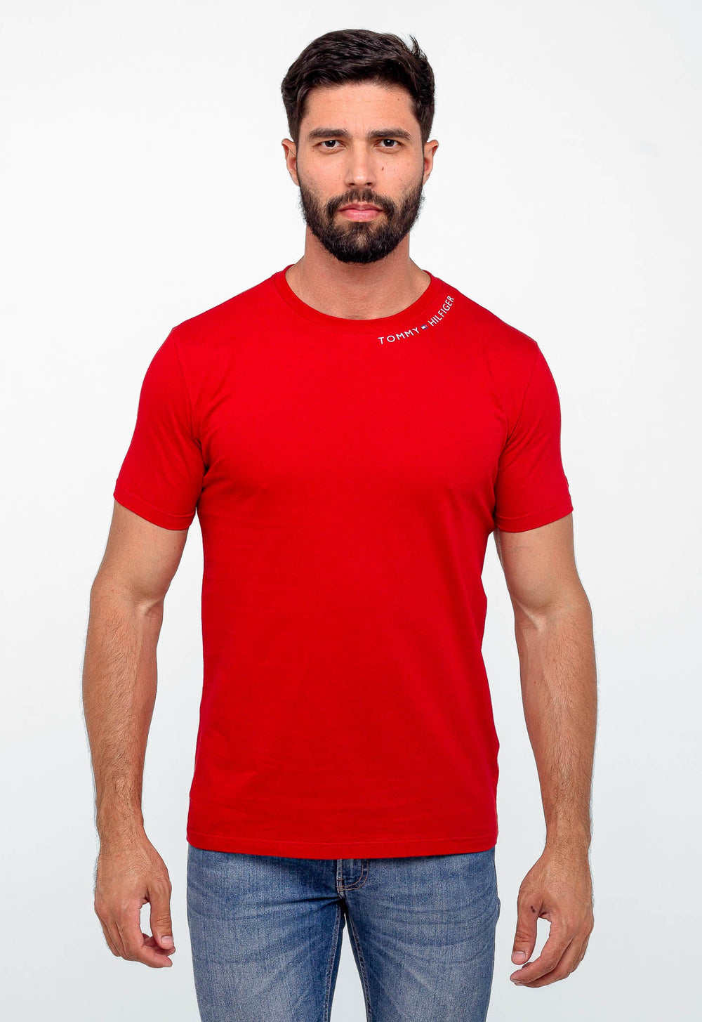 Camiseta Tommy Hilfiger Logo Gola - Henri Store