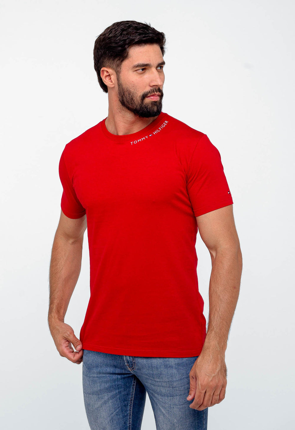 Camiseta Tommy Hilfiger Logo Gola - Henri Store