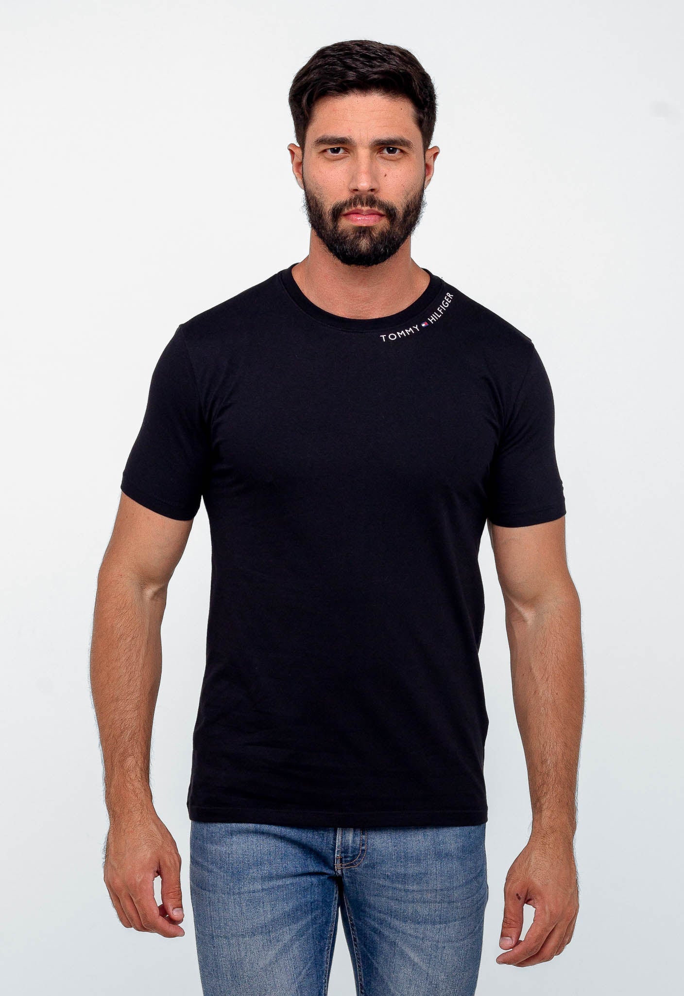 Camiseta Tommy Hilfiger Logo Gola - Henri Store