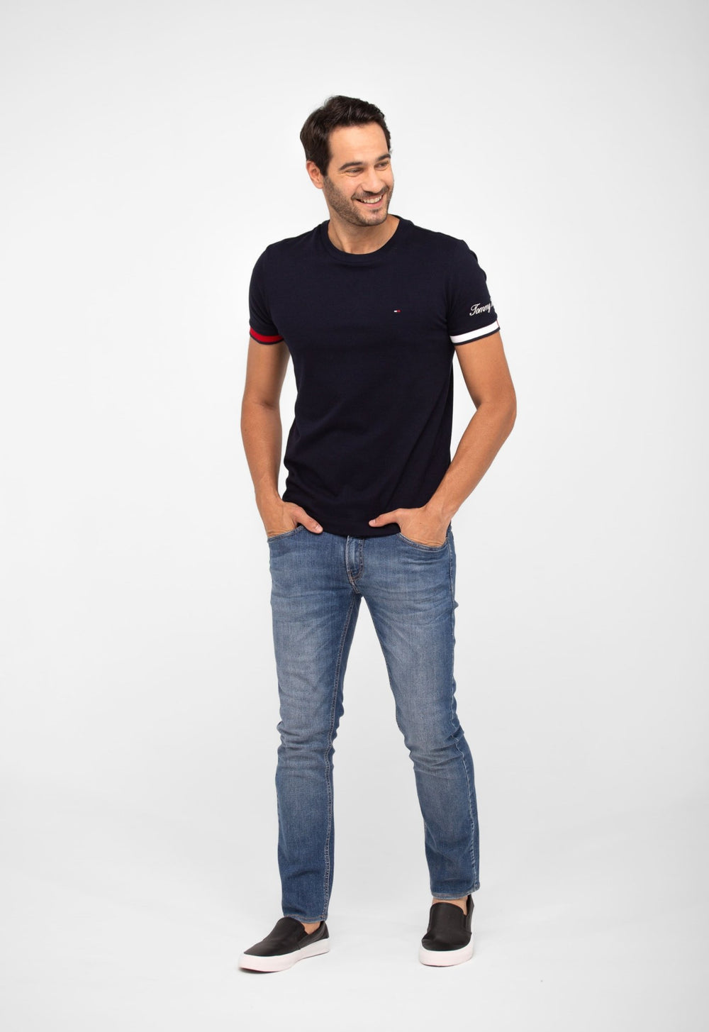 Camiseta Tommy Hilfiger Logo Manga - Henri Store