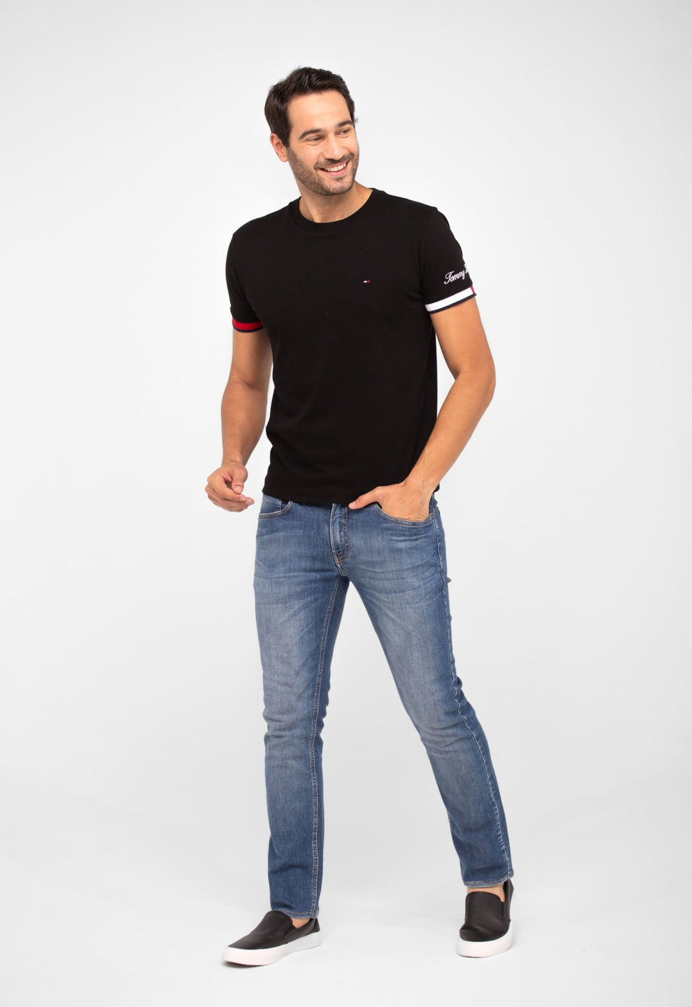 Camiseta Tommy Hilfiger Logo Manga - Henri Store