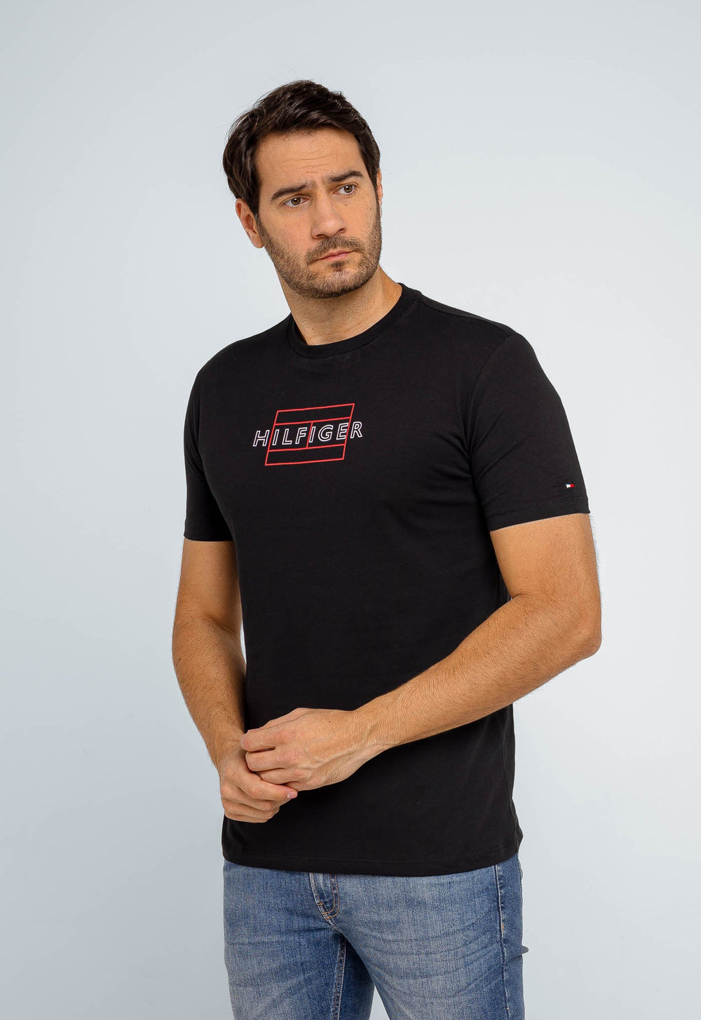 Camiseta Tommy Hilfiger Logo Outline - Henri Store