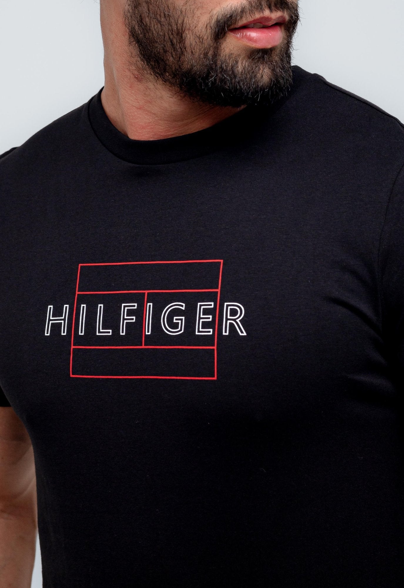 Camiseta Tommy Hilfiger Logo Outline - Henri Store