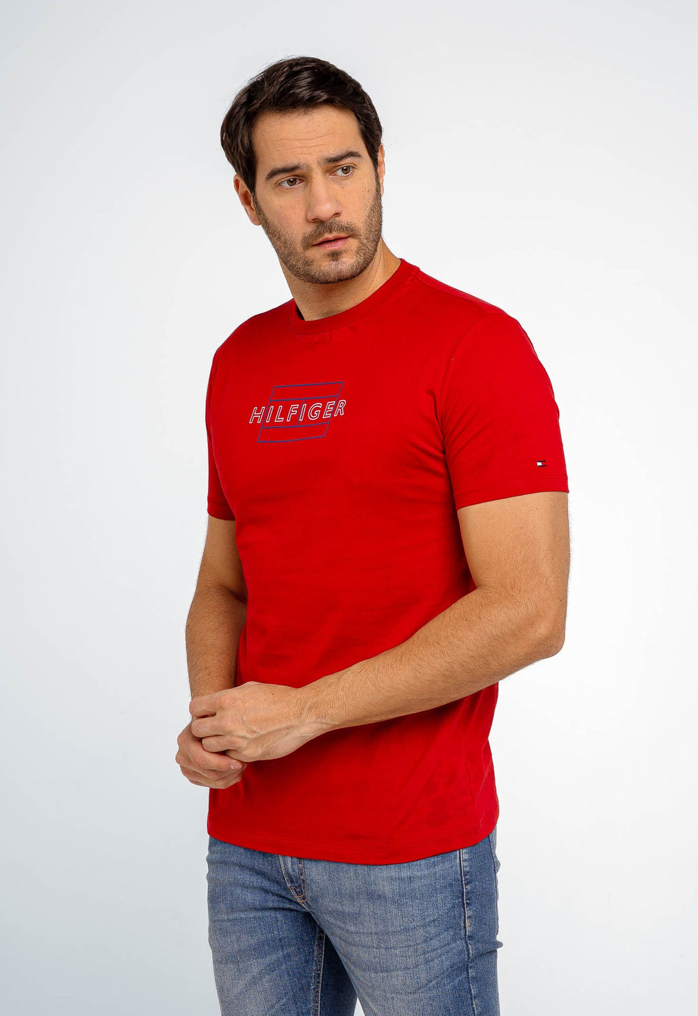 Camiseta Tommy Hilfiger Logo Outline - Henri Store