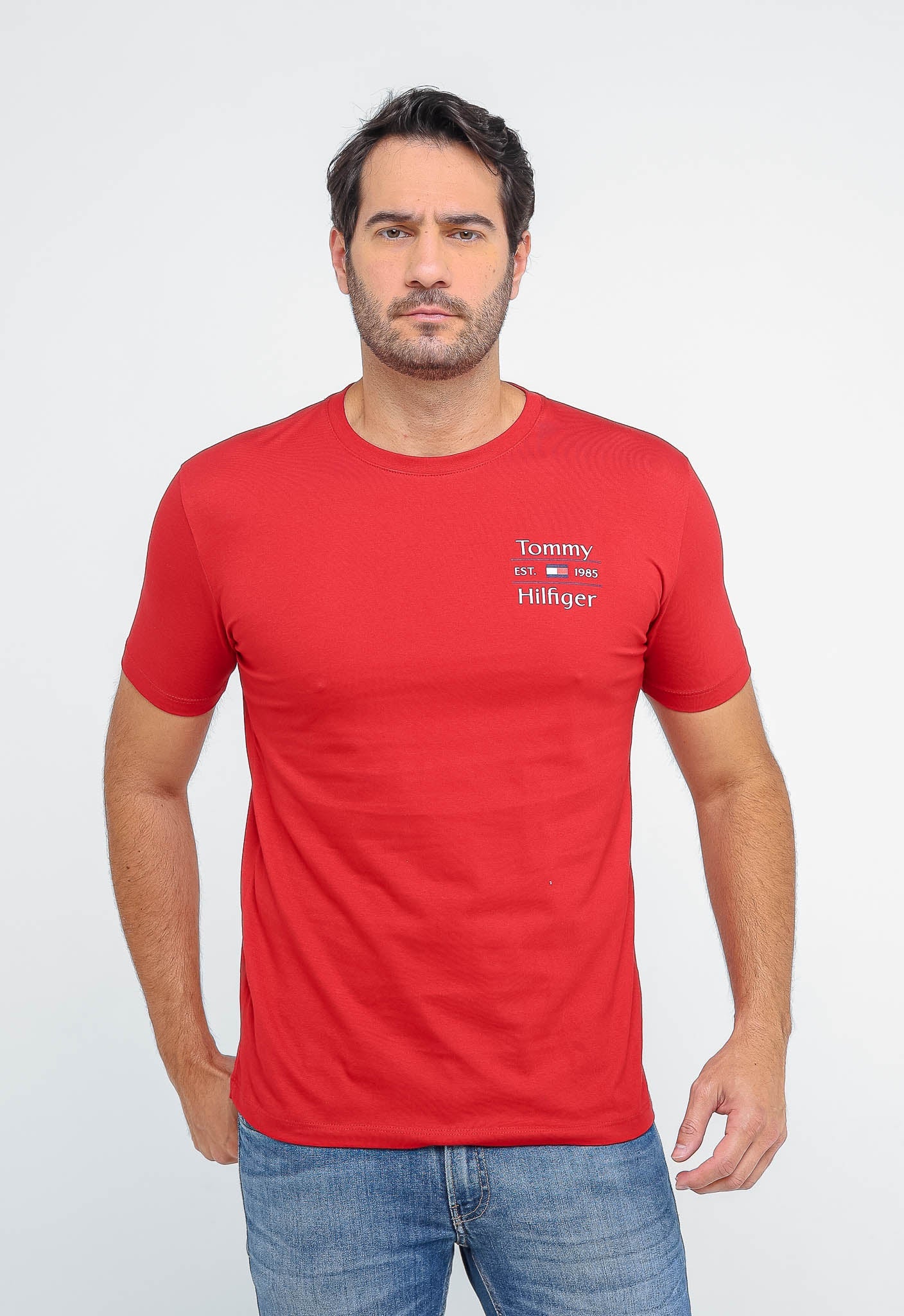 Camiseta Tommy Hilfiger Logo Peito Est. 1985 - Henri Store