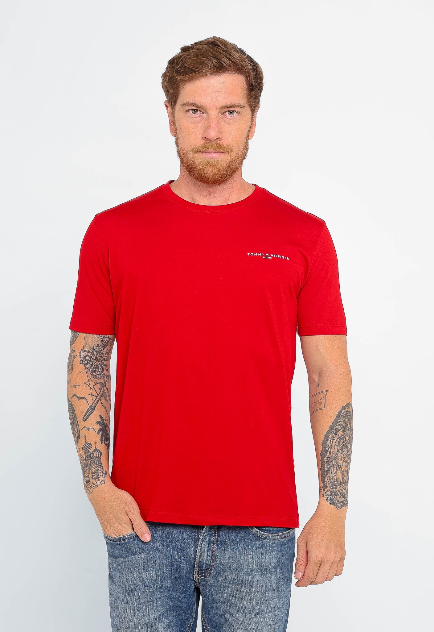 Camiseta Tommy Hilfiger Logo Peito Est.1985 - LIVE - Henri Store