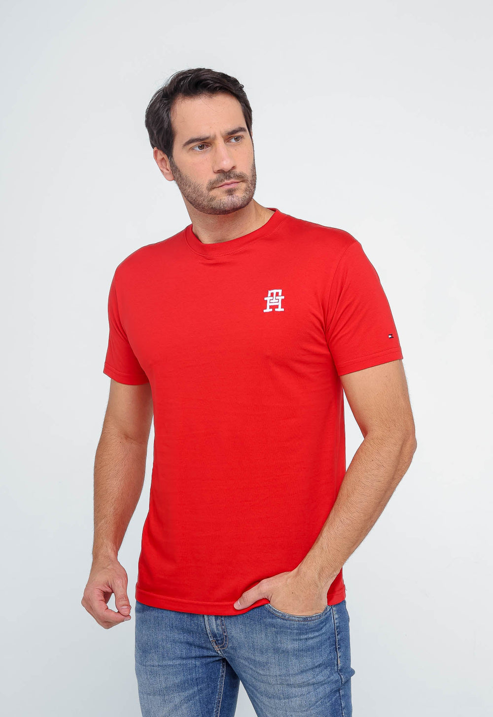 Camiseta Tommy Hilfiger Logo Peito TH Big - Henri Store