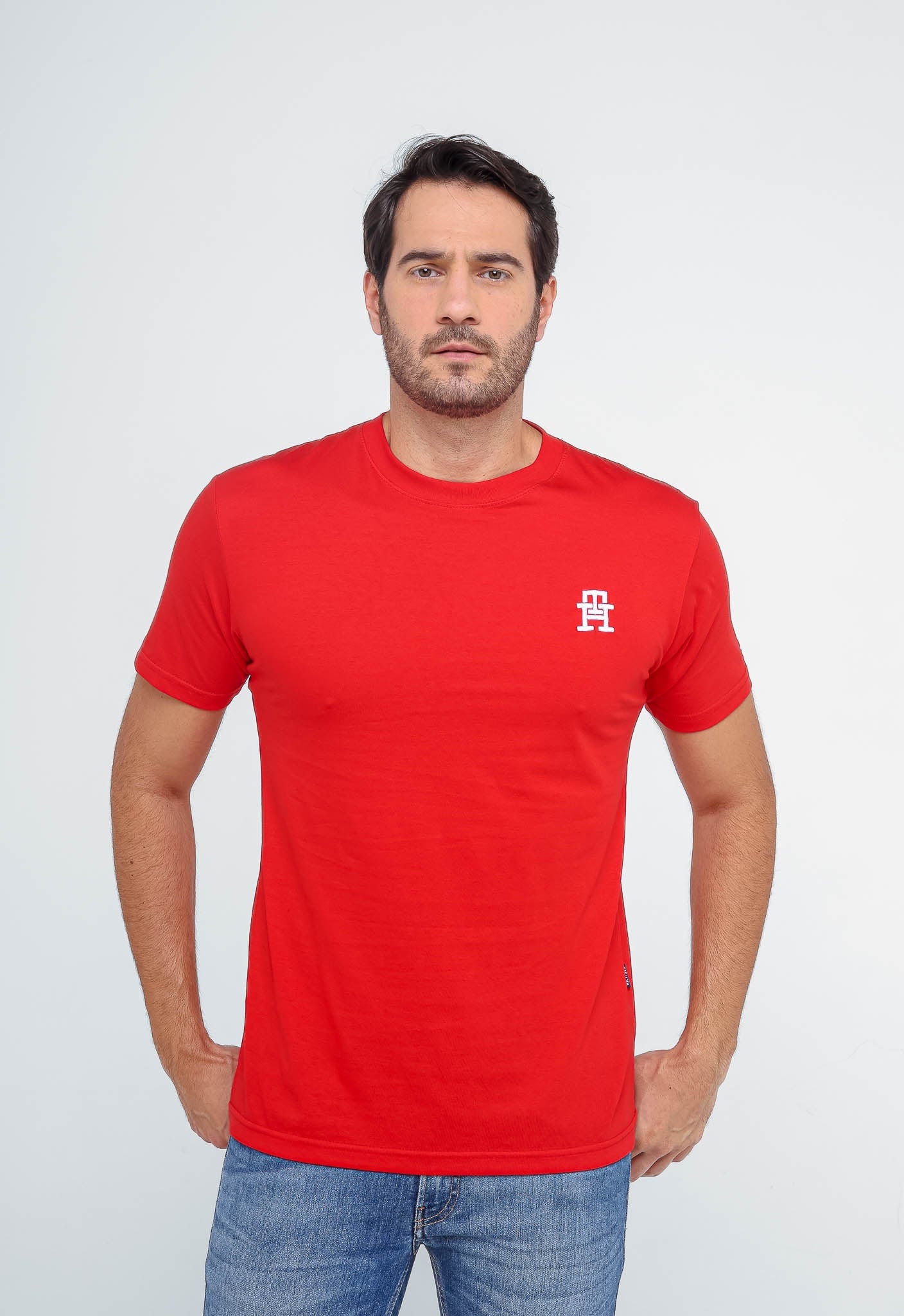 Camiseta Tommy Hilfiger Logo Peito TH Big - Henri Store