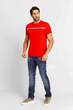 Camiseta Tommy Hilfiger Monotype Chest Stripe Vermelho - Henri Store