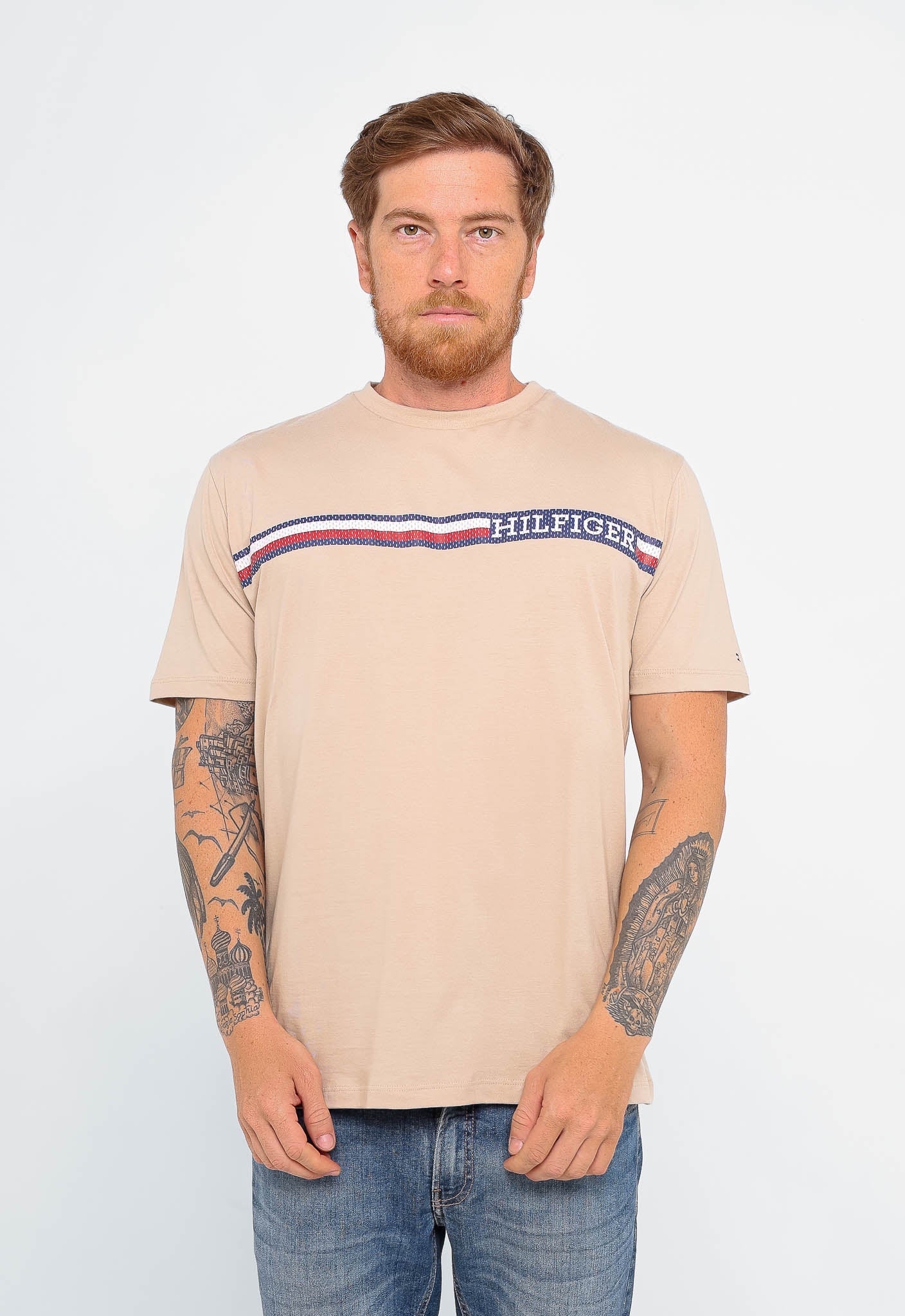 Camiseta Tommy Hilfiger Monotype Chest Stripe - Henri Store