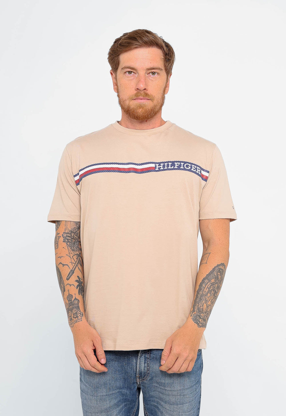 Camiseta Tommy Hilfiger Monotype Chest Stripe - Henri Store