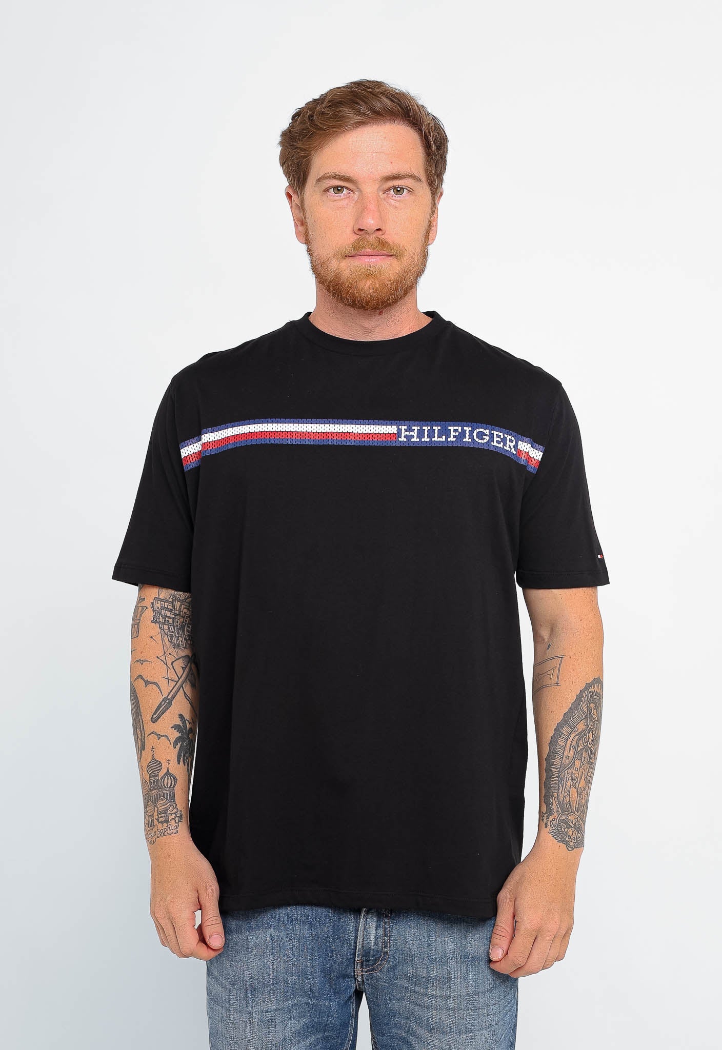 Camiseta Tommy Hilfiger Monotype Chest Stripe - Henri Store