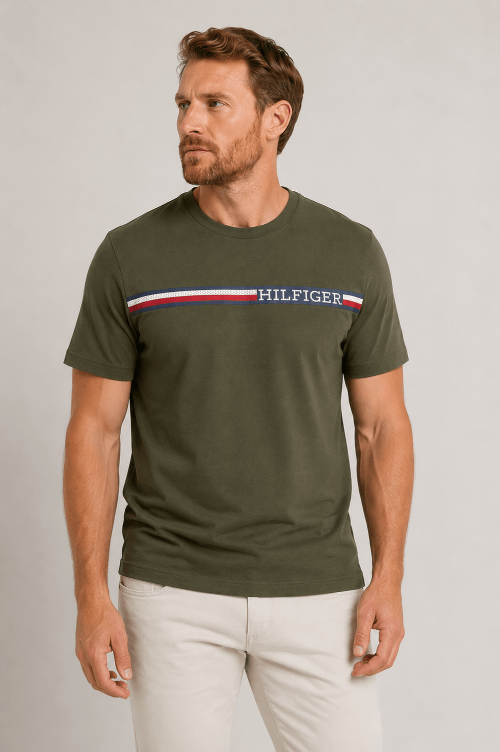 Camiseta Tommy Hilfiger Monotype Chest Stripe - Henri Store