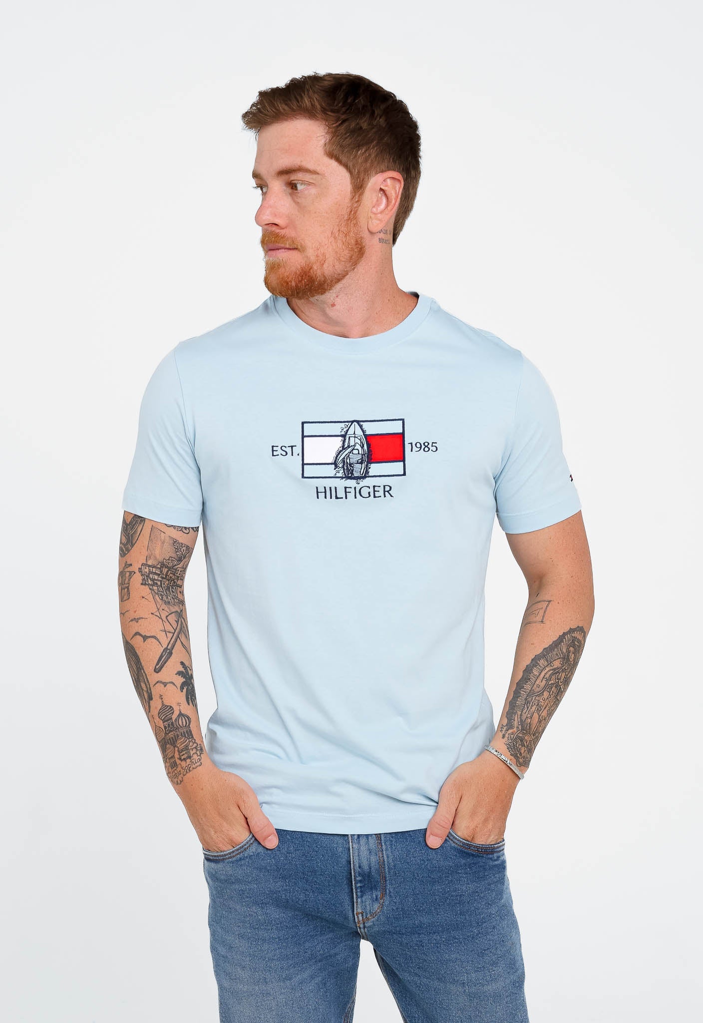 Camiseta Tommy Hilfiger Navegação Est.1985 - Live - Henri Store