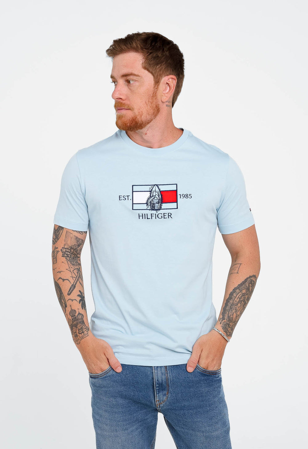 Camiseta Tommy Hilfiger Navegação Est.1985 - Live - Henri Store