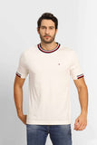 Camiseta Tommy Hilfiger Regular Fit Global Stripe Off White - Henri Store