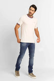 Camiseta Tommy Hilfiger Regular Fit Global Stripe Off White - Henri Store