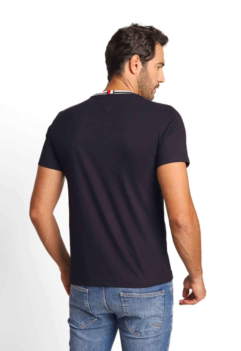 Camiseta Tommy Hilfiger Retilínea Gola - Sale - Henri Store