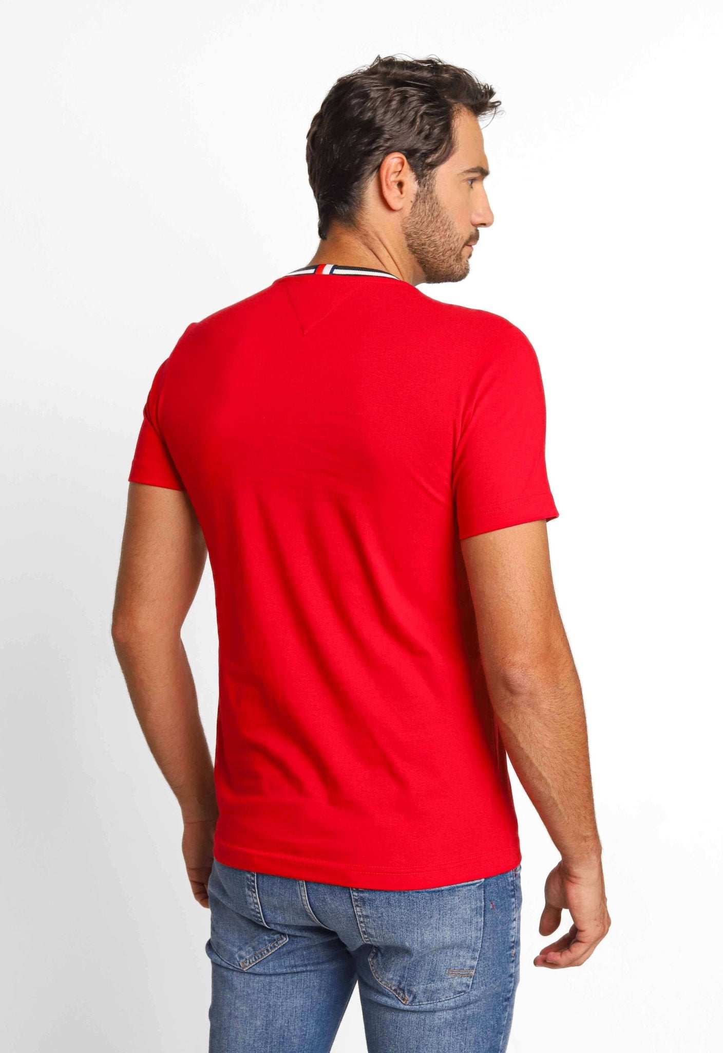 Camiseta Tommy Hilfiger Retilínea Gola - Sale - Henri Store