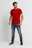 Camiseta Tommy Hilfiger Vermelho Estampa Quadrada - Henri Store