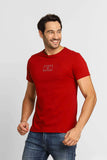 Camiseta Tommy Hilfiger Vermelho Estampa Quadrada - Henri Store