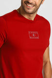Camiseta Tommy Hilfiger Vermelho Estampa Quadrada - Henri Store