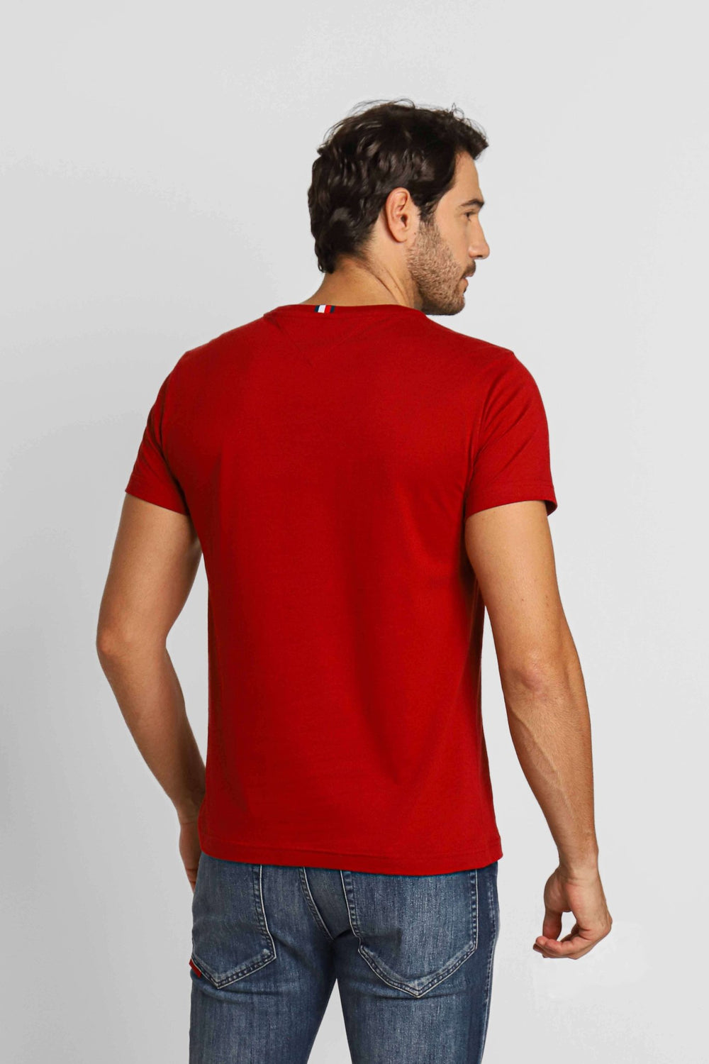 Camiseta Tommy Hilfiger Vermelho Estampa Quadrada - Henri Store