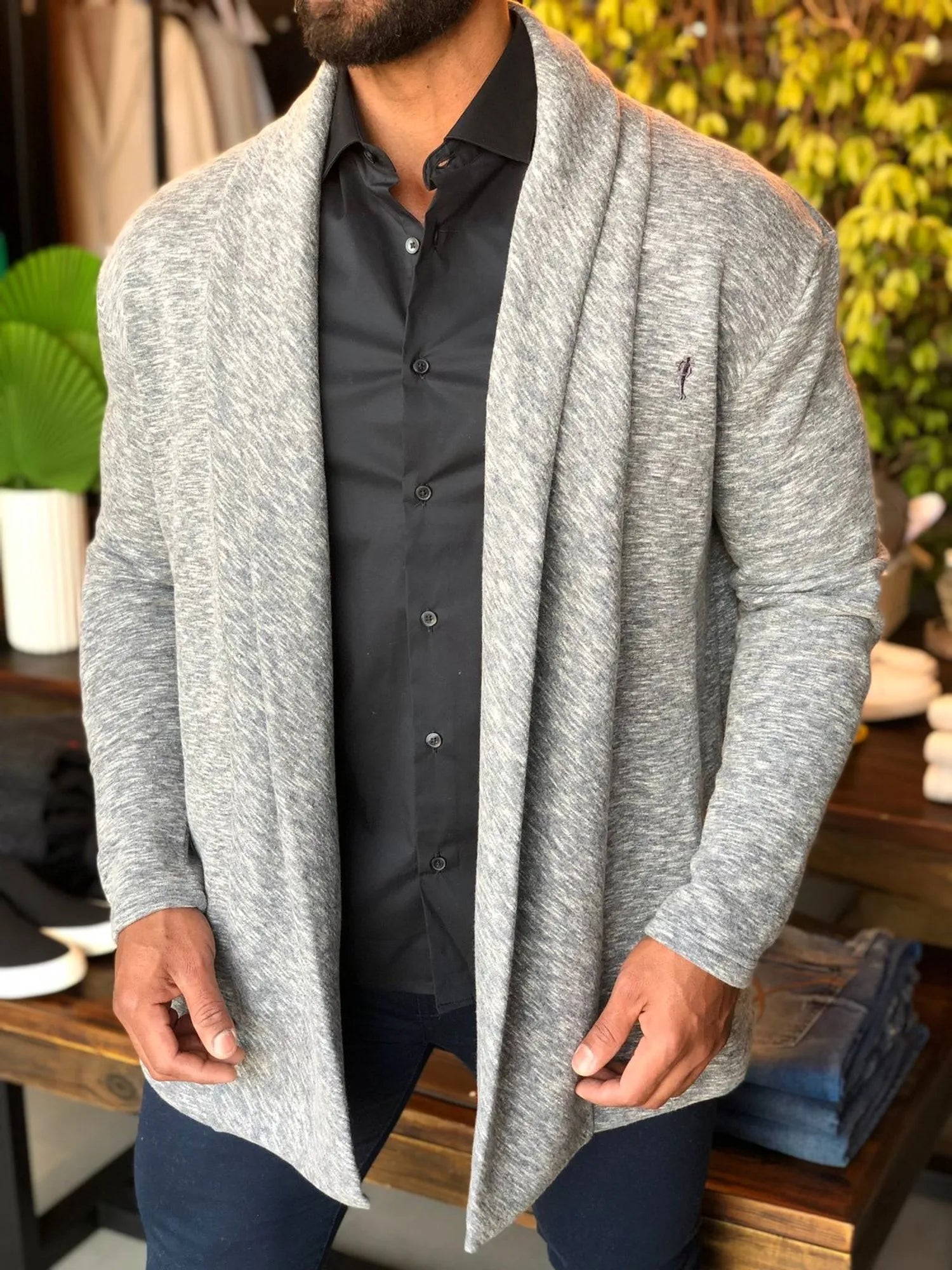 Cardigan Zip Off Mescla Cor 105 Ref: 00084 - Henri Store