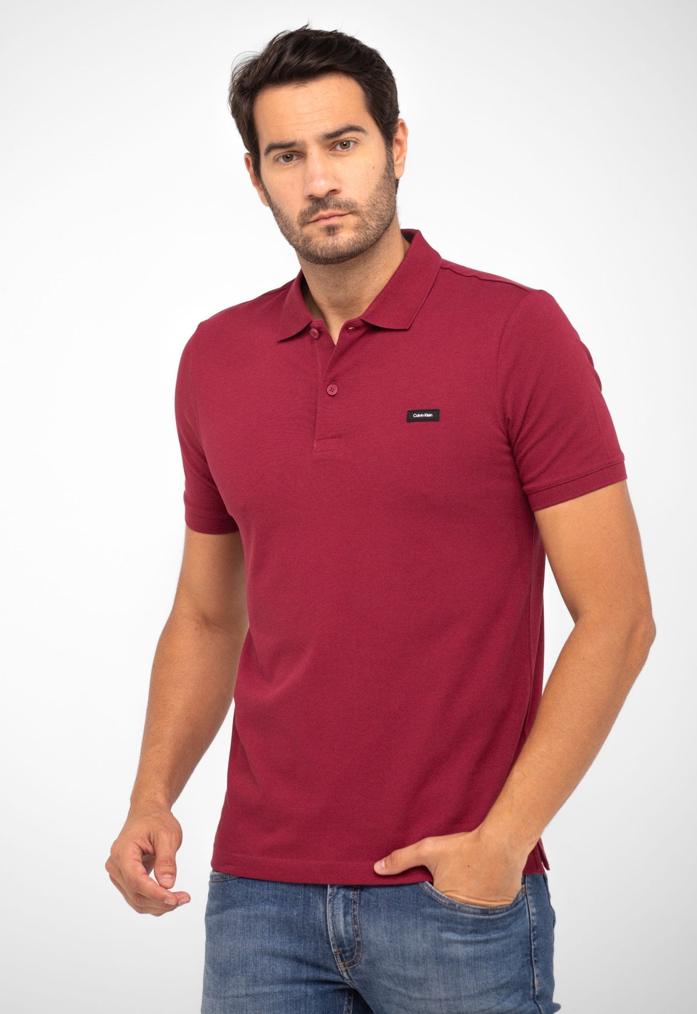 Polo Calvin Klein Slim Fit Piquet Logo Peito.