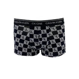 Cueca Calvin Klein Low Rise Trunk CK One Print Preto/Cinza - Henri Store