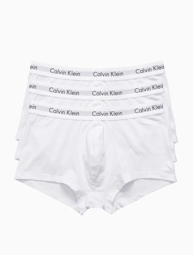 Cueca Calvin Klein Low Rise Trunk Kit C/ 3 Branco - Henri Store