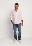 Camisa Dom Henrico Ml Regular Maquinetada Rosa