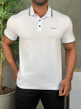 Polo Masculina Regular John John New 2 Lines Branca