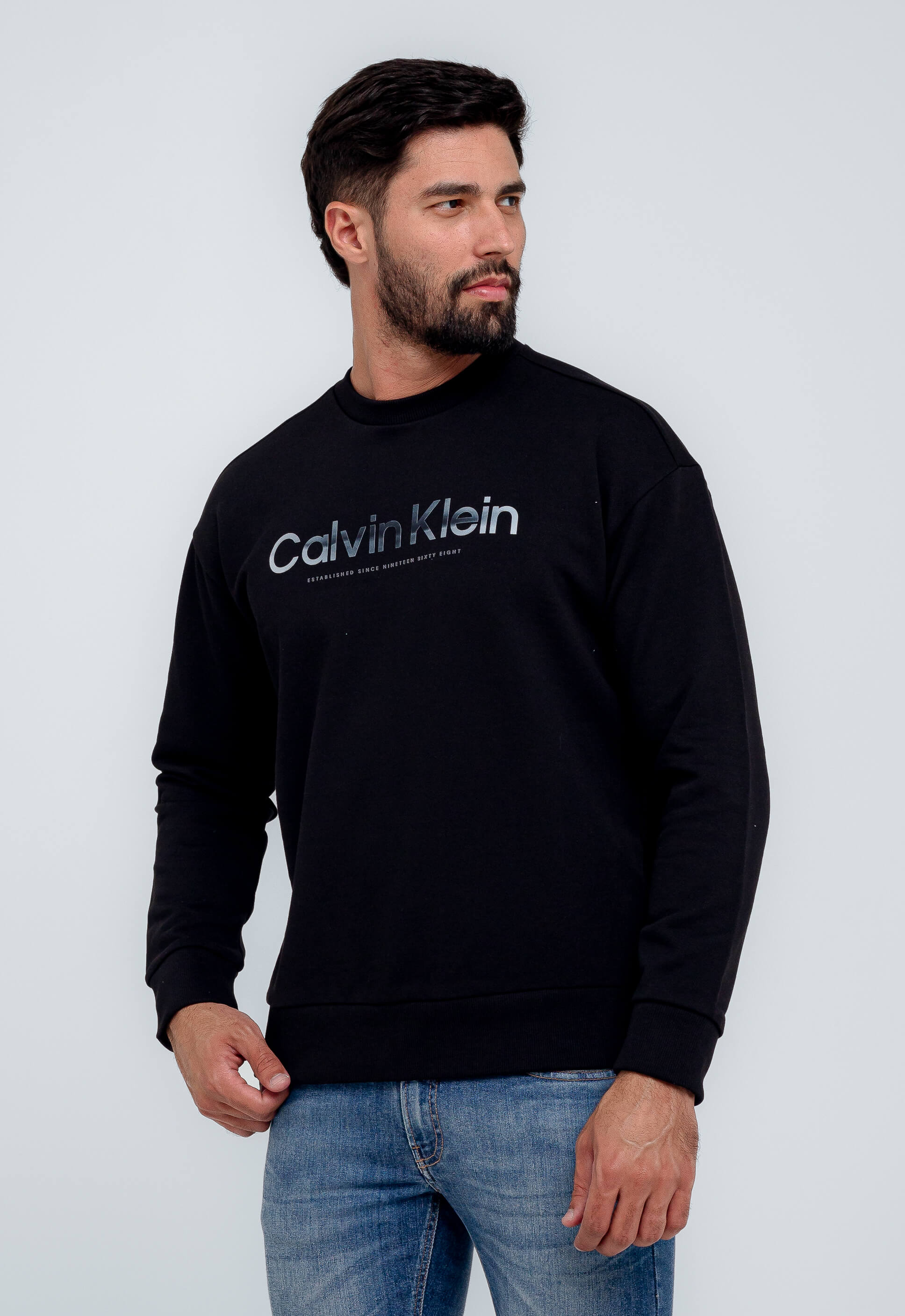 Moletom Calvin Klein Básico Logo Diffused