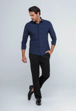Camisa Dom Henrico Slim Fit Poliamida.