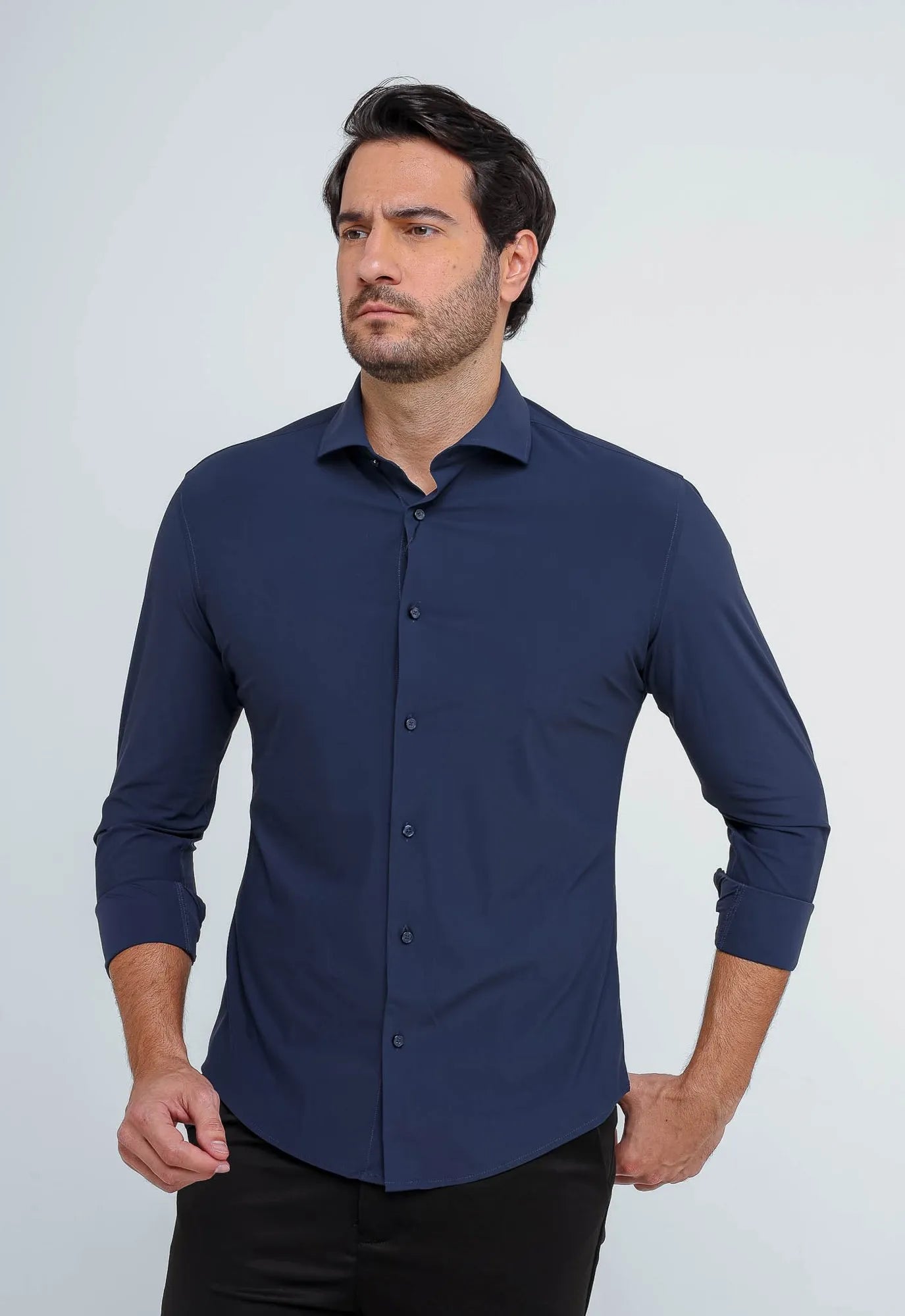 Camisa Dom Henrico Slim Fit Poliamida.