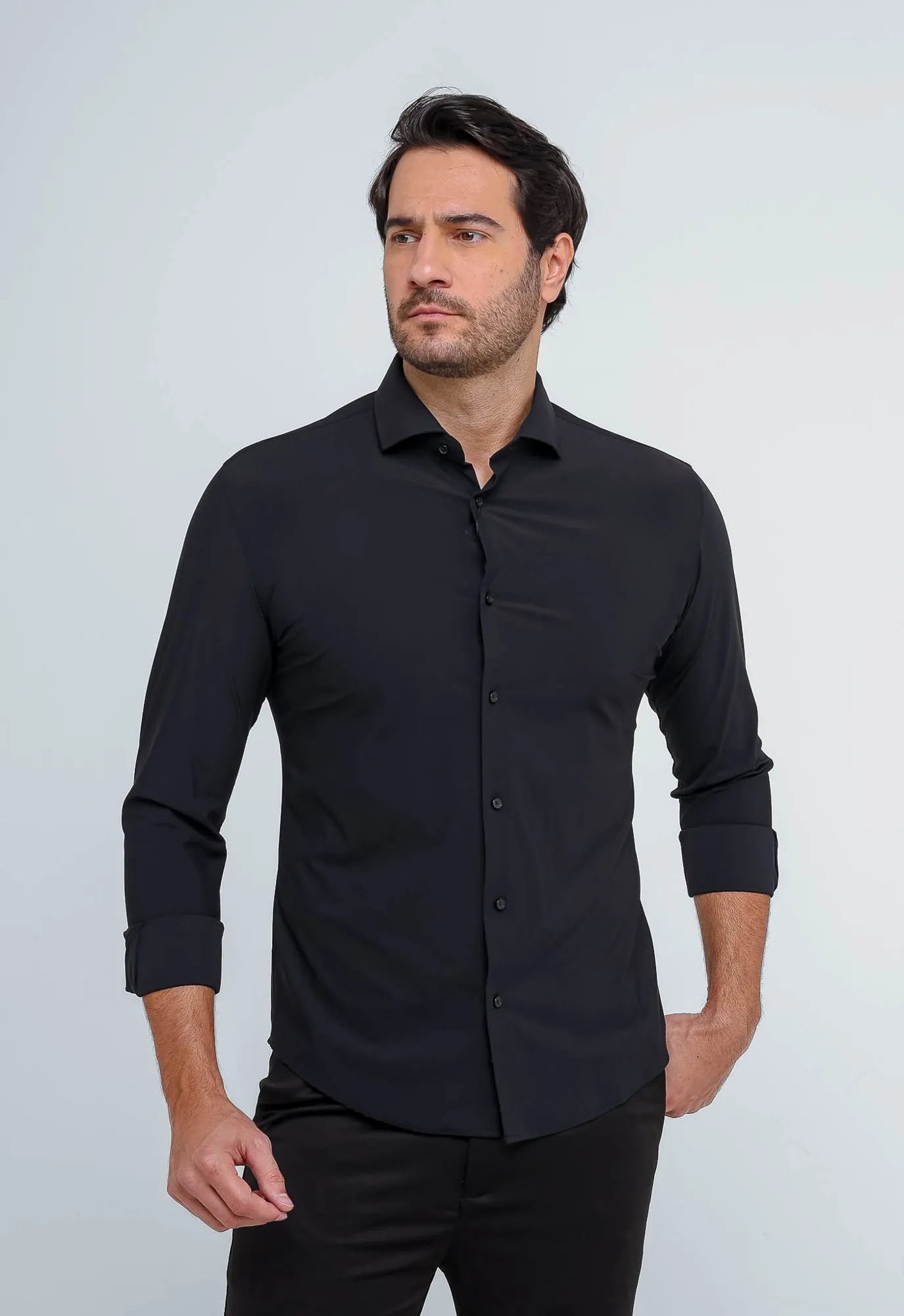 Camisa Dom Henrico Slim Fit Poliamida.