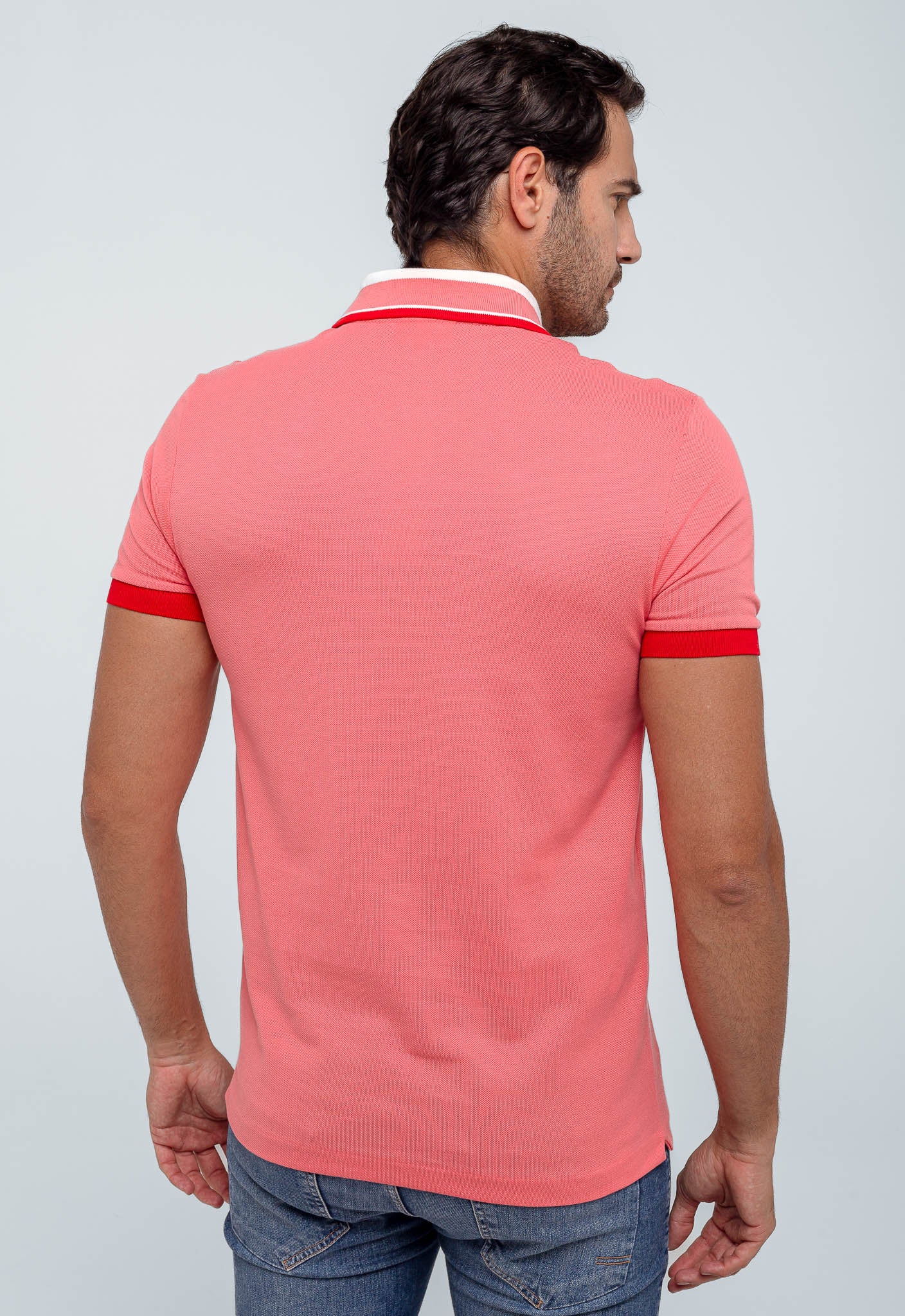 Polo Masculina Regular Fit Lacoste Rosa