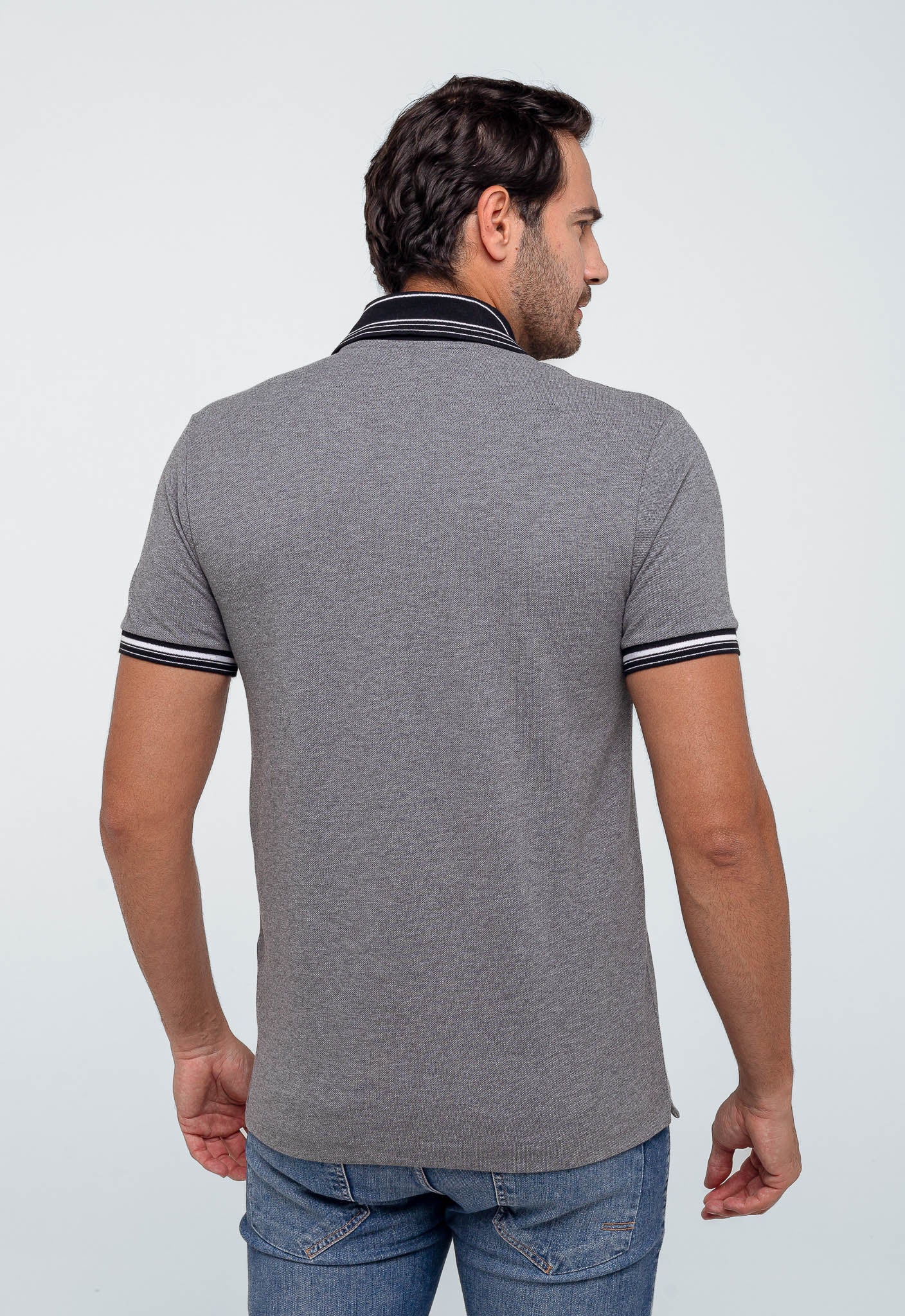 Polo Masculina Regular Fit Lacoste Cinza
