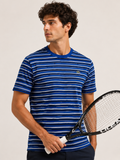 Camiseta Lacoste Listrada Azul - LIVE