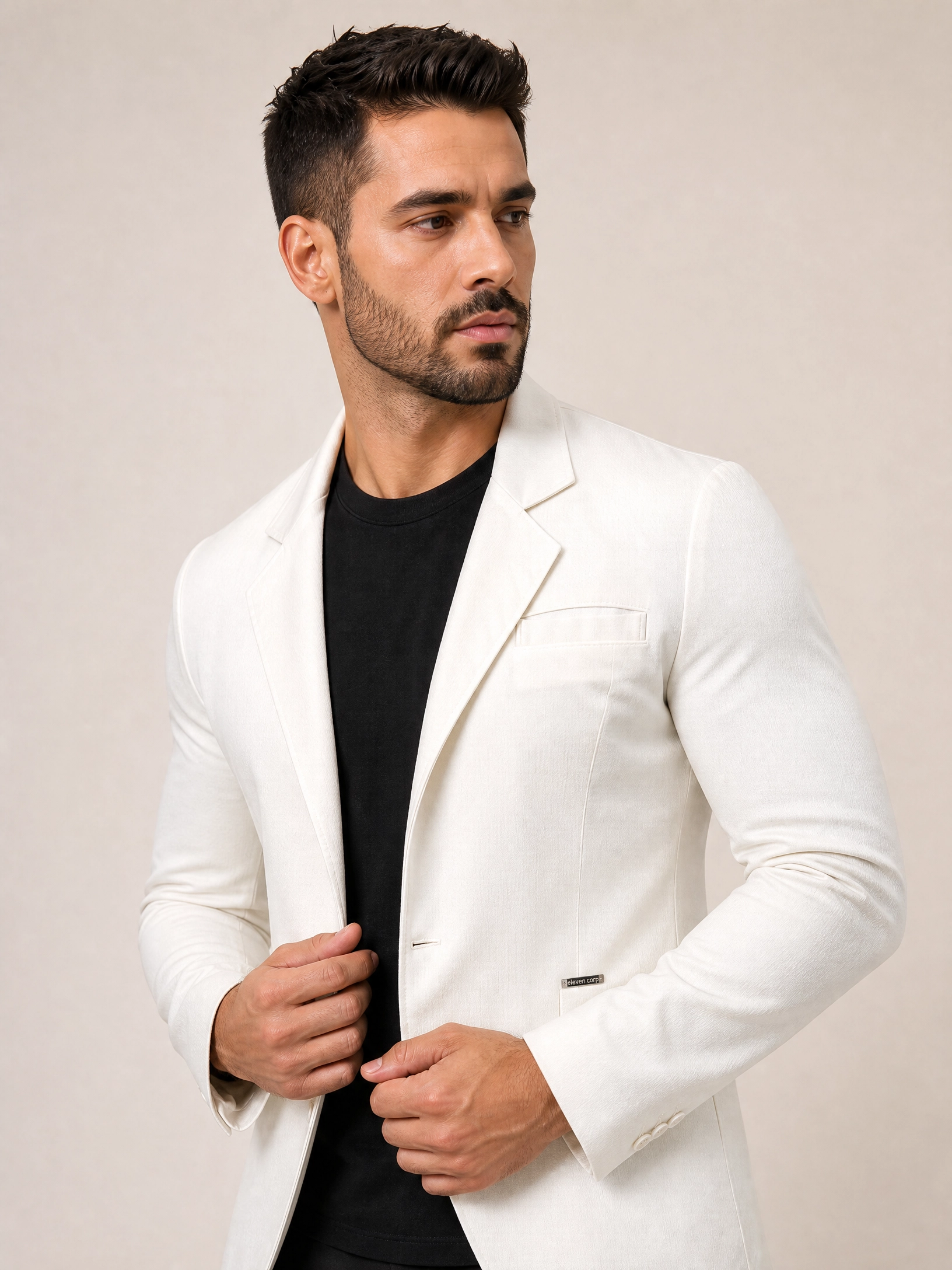 Blazer Eleven Linho Natural Off White - LIVE