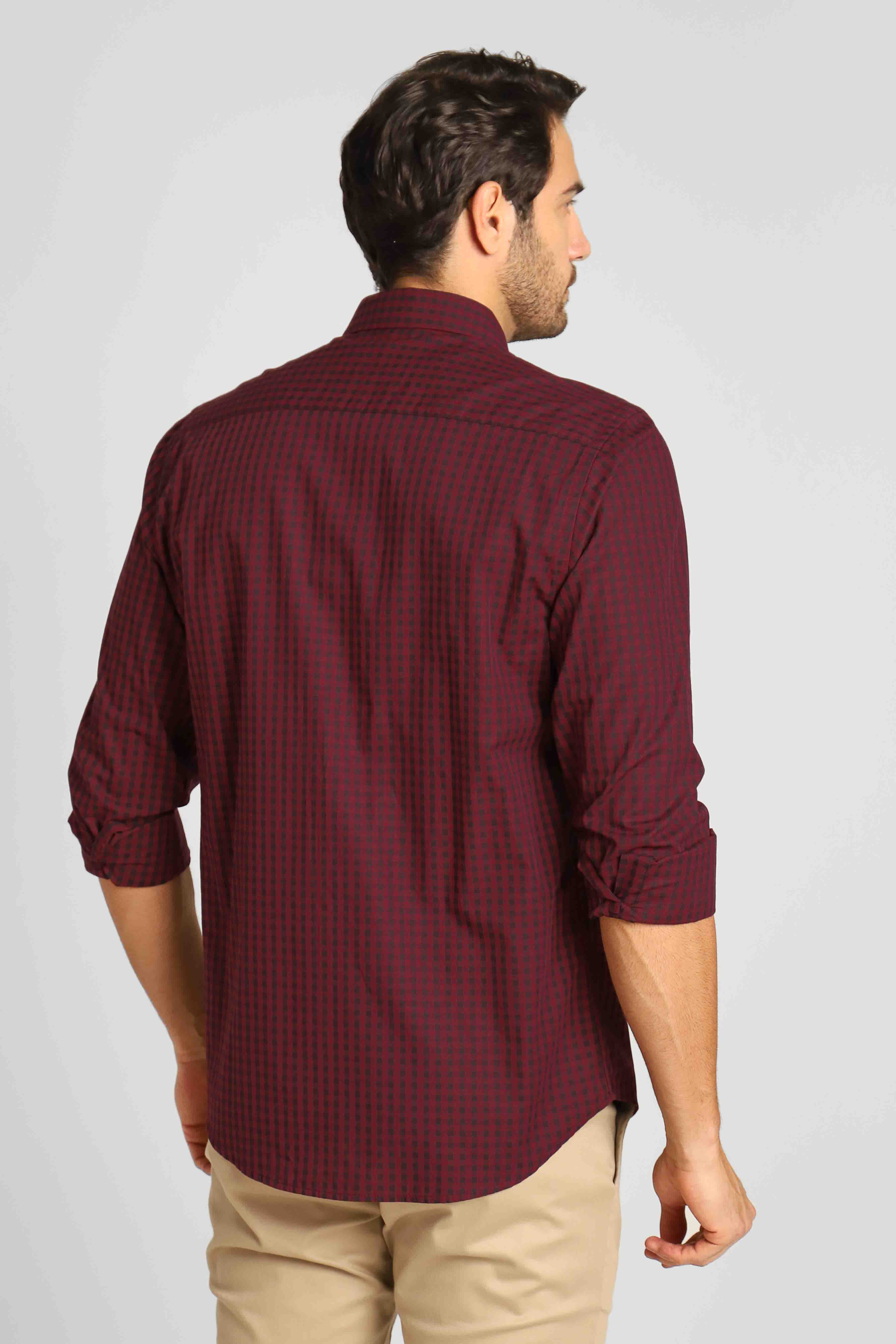 Camisa Dom Henrico ml Slim Xadrez