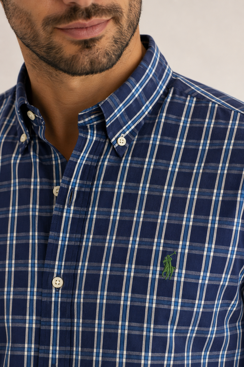 Camisa Ralph Lauren ML Xadrez Poney Verde