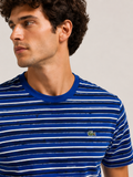 Camiseta Lacoste Listrada Azul - LIVE